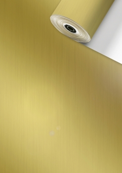 Uni Goldpapier mit kleinen Streifen 50cm