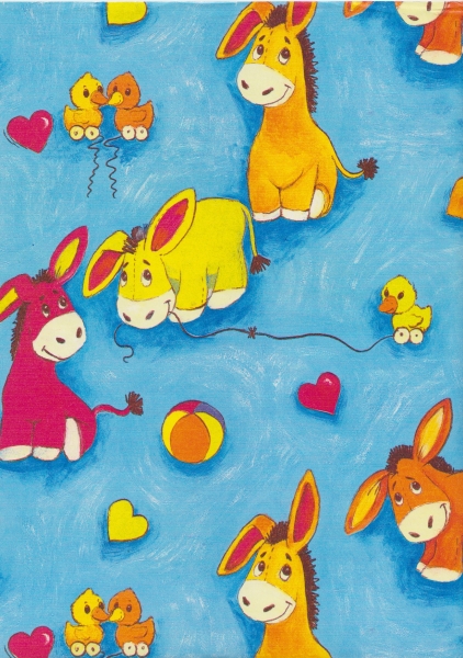 Geschenkpapier ESELCHEN 30cm
