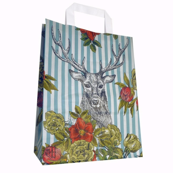 Papiertragetasche "Hirsch" 20+10x28 cm (250 Stück)