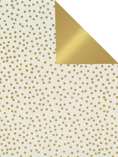 Weihnachtspapier golden Dots 50cm