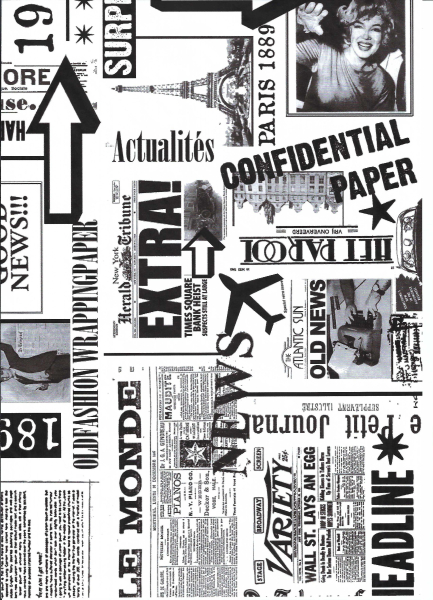 Geschenkpapier Newspaper 50cm