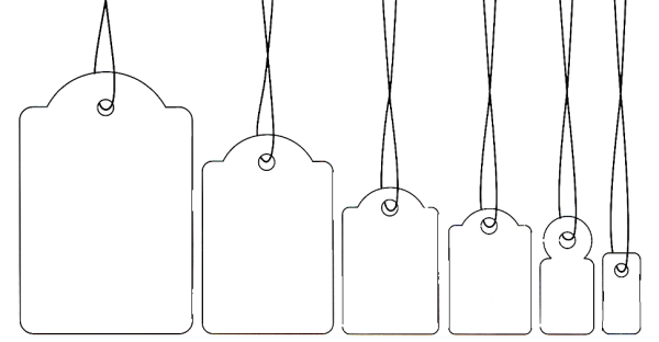 Hänge-Etiketten 1,5 x 2,4 cm